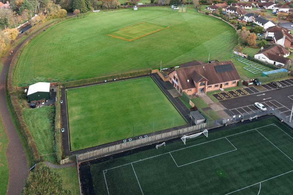 Alloway Bowling Club, Ayr, aerial photograph