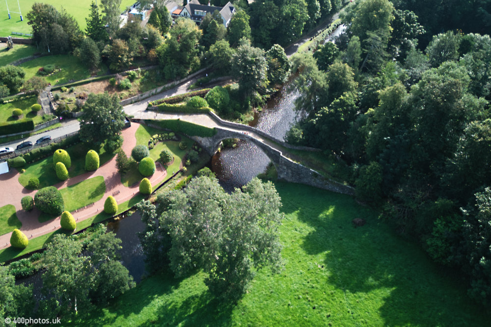 Brig O'Doon, Alloway, Ayr, aerial photograph