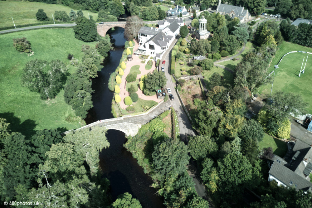 Brig O'Doon, Alloway, Ayr, aerial photograph