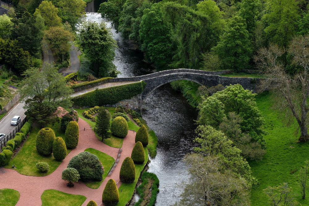 Brig o'Doon, Alloway, Ayr, aerial photograph