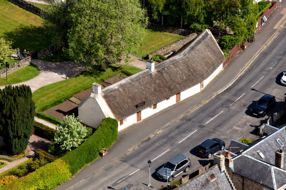 Burns Cottage, Alloway, Ayrshire aerial photograph