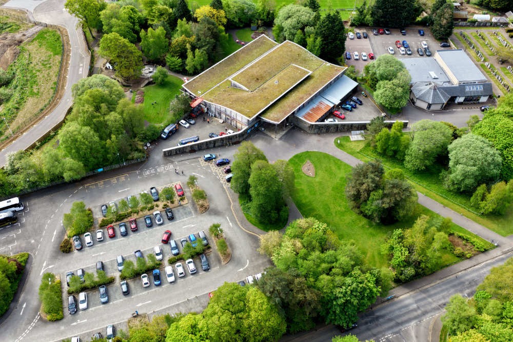 Robert Burns Birthplace Museum, Alloway, Ayrshire aerial photograph