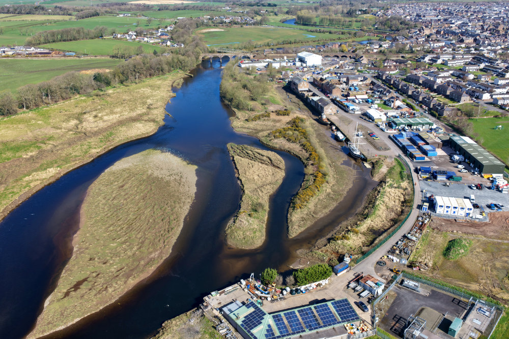 Annan Harbour, Dumfries and Galloway, aerial photograph