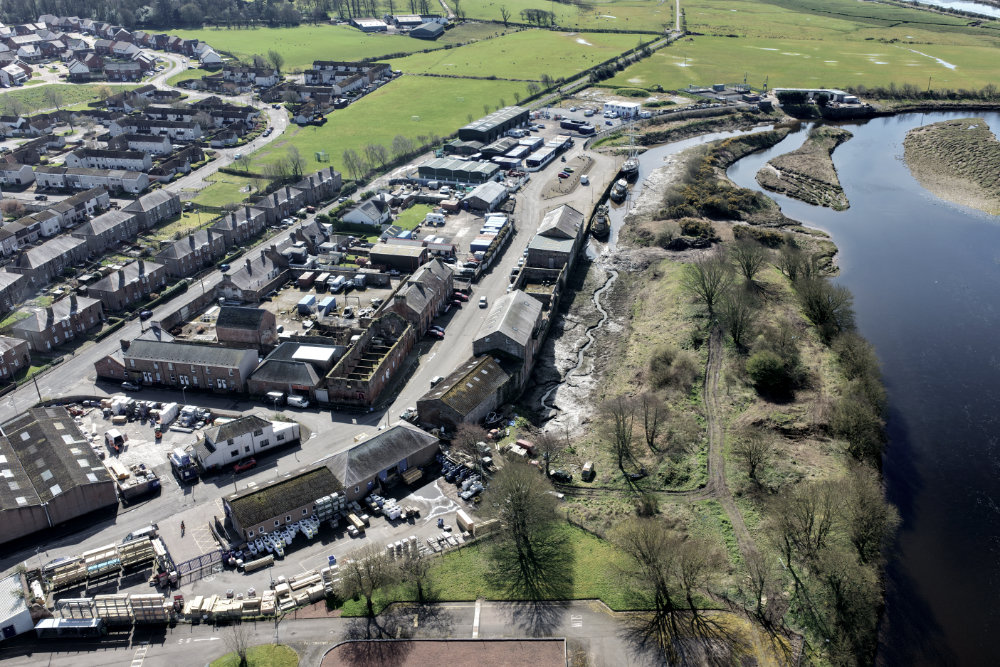 Annan Harbour, Dumfries and Galloway, aerial photograph