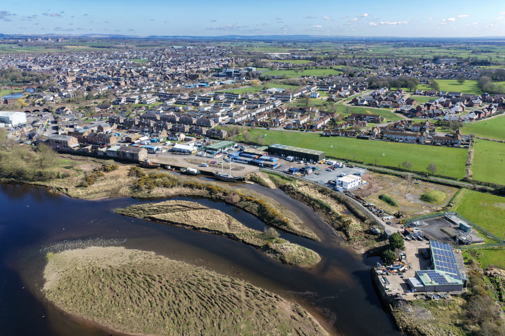 Annan Harbour, Dumfries and Galloway, aerial photograph