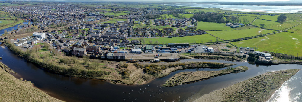 Annan Harbour, Dumfries and Galloway, aerial photograph