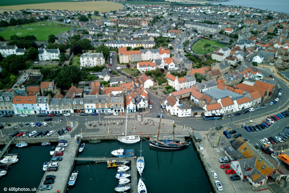 Anstruther Harbour, Fife, aerial photograph