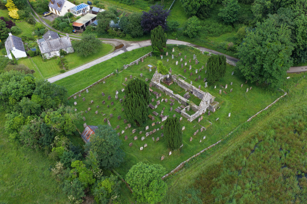 Anwoth Kirk, Gatehouse of Fleet, licensable aerial photograph