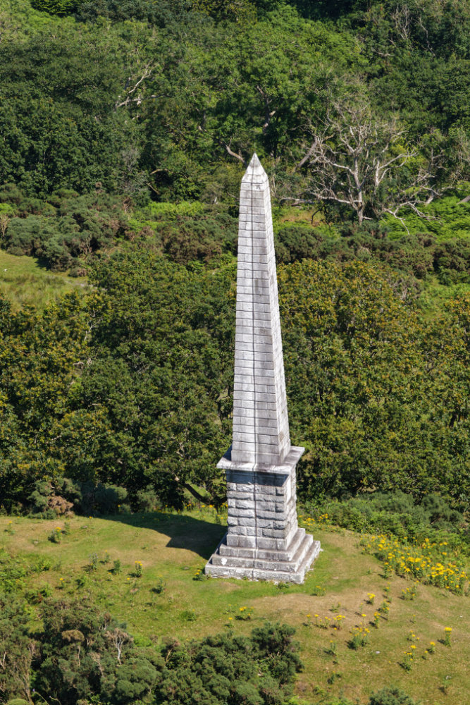 Rutherford Monument, Anwoth, Gatehouse of Fleet, licensable aerial photograph