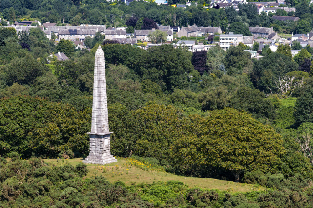 Rutherford Monument, Anwoth, Gatehouse of Fleet, licensable aerial photograph