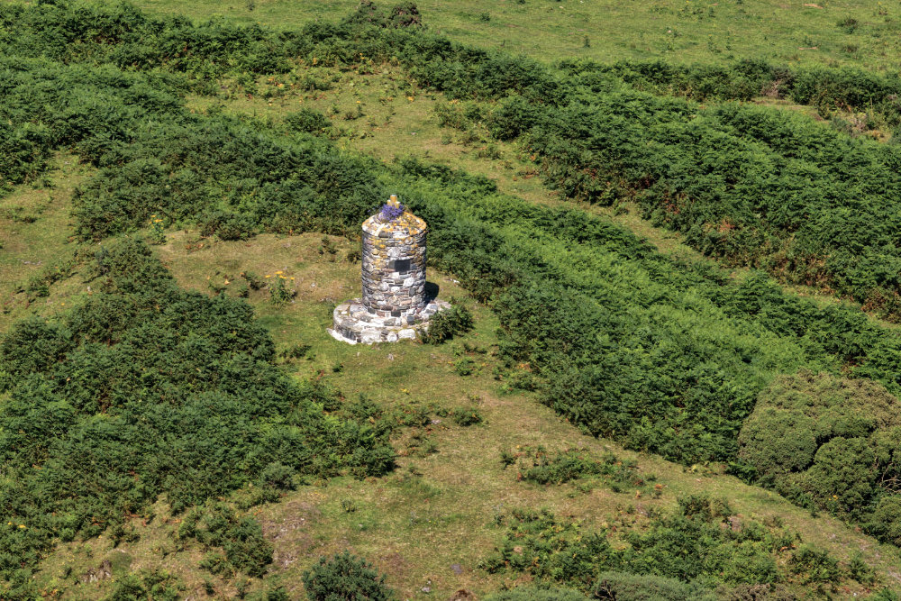 Rutherford Monument, Anwoth, Gatehouse of Fleet, licensable aerial photograph