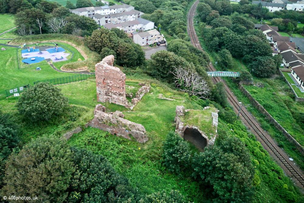 Ardrossan Castle, North Ayrshire, aerial photograph