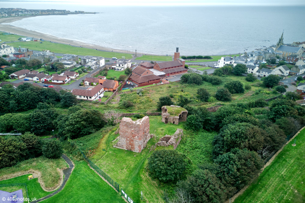 Ardrossan Castle, North Ayrshire, aerial photograph