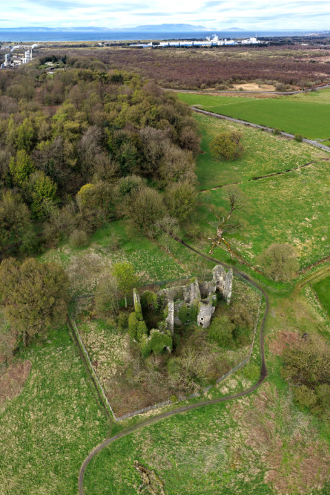 Auchans House, by Dundonald, South Ayrshire, aerial photograph