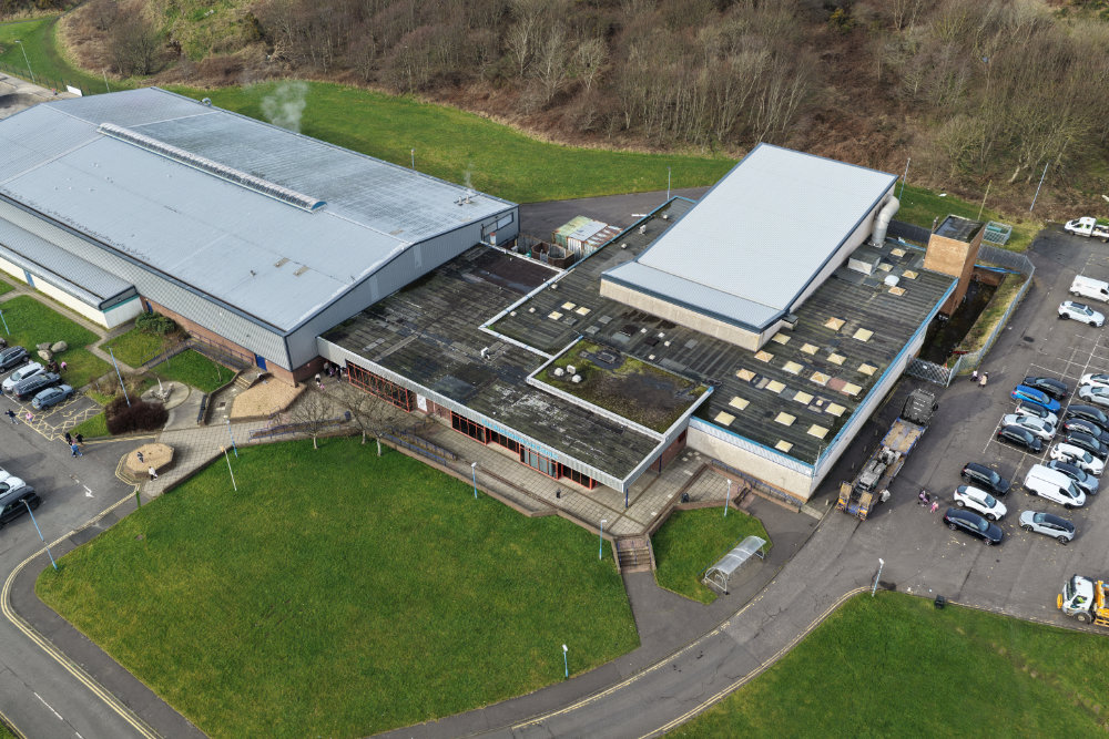 Auchenharvie Leisure Centre, Saltcoats, aerial photograph
