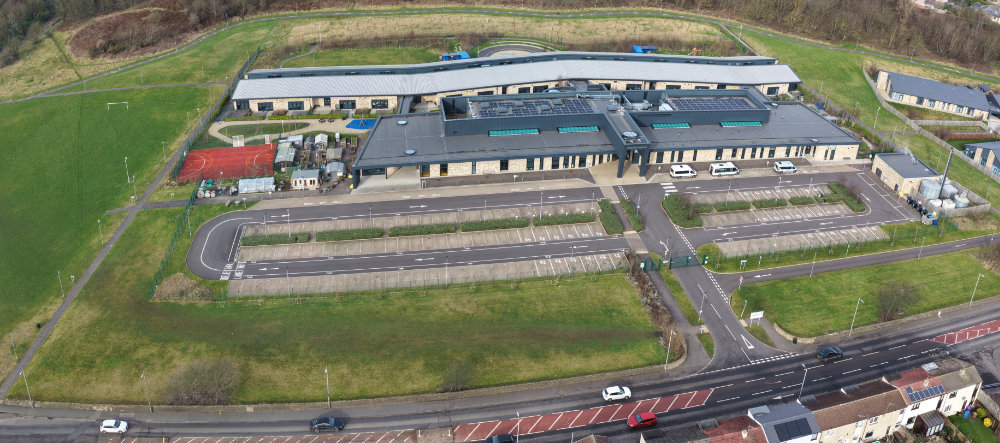 Lockhart Campus, Stevenston, aerial photograph