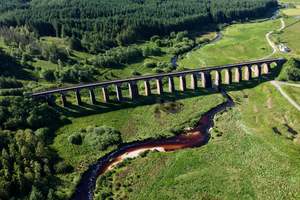 The Big Water of Fleet Viaduct, Dumfries and Galloway, licensable aerial photograph