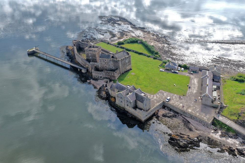 Blackness Castle, River Forth, Linlithgow, licensable aerial photograph