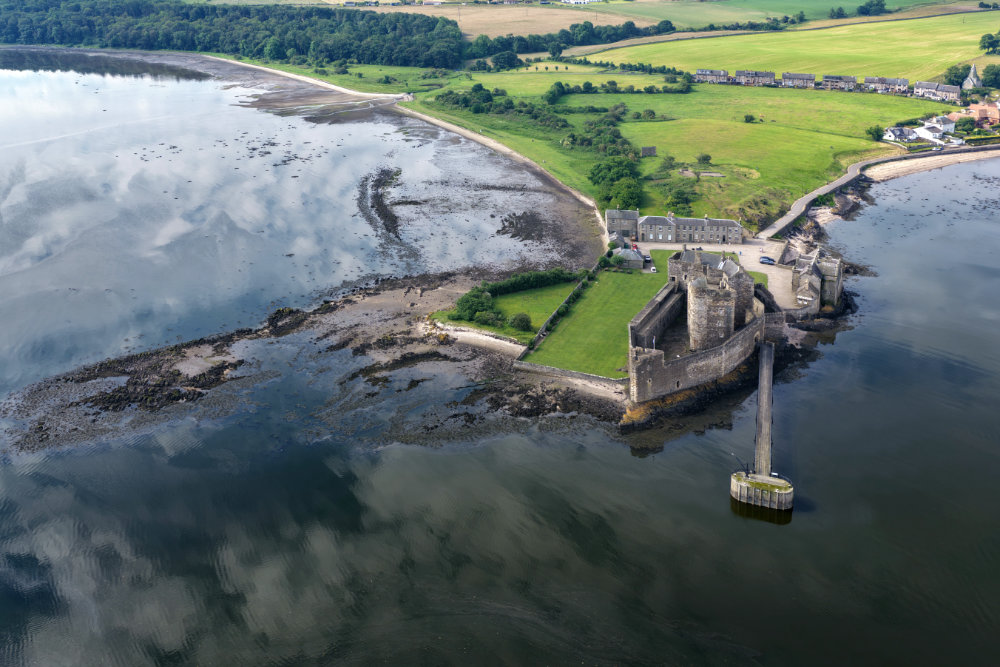 Blackness Castle, River Forth, Linlithgow, licensable aerial photograph