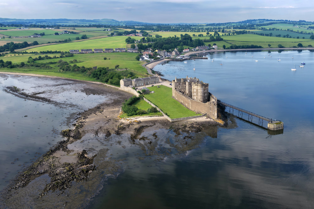 Blackness Castle, River Forth, Linlithgow, licensable aerial photograph