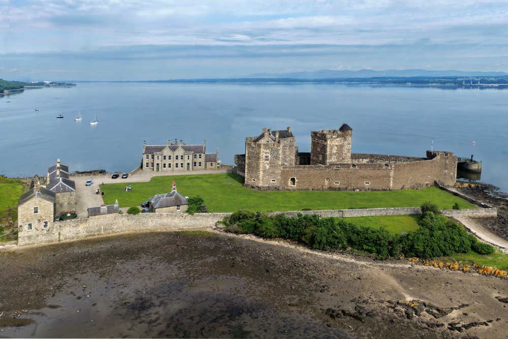 Blackness Castle, River Forth, Linlithgow, licensable aerial photograph