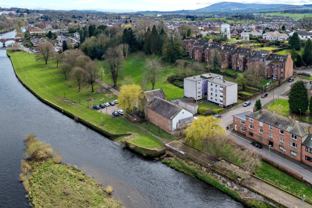 Burns Centre, Dumfries, aerial photograph