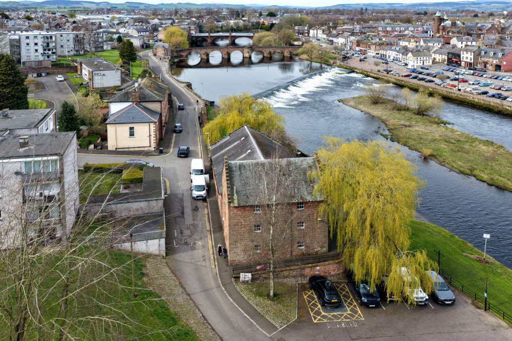 Burns Centre, Dumfries, aerial photograph