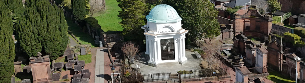 Burns Mausoleum, Dumfries, aerial photograph