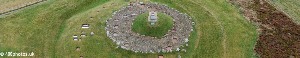 Cairnpapple Hill, east of Torpichen, north of Bathgate, aerial photograph