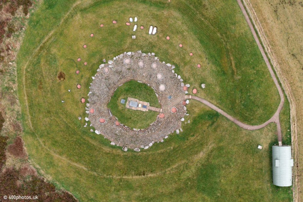 Cairnpapple, east of Torpichen, north of Bathgate, aerial photograph