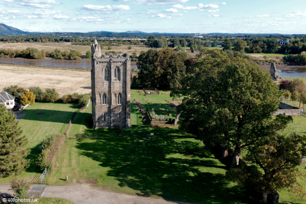 Cambuskenneth Abbey, Stirling, aerial photograph