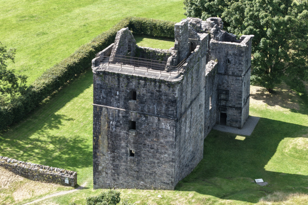 Carnasserie Castle, Kilmartin, Argyll and Bute, Scotland, licensable aerial photograph