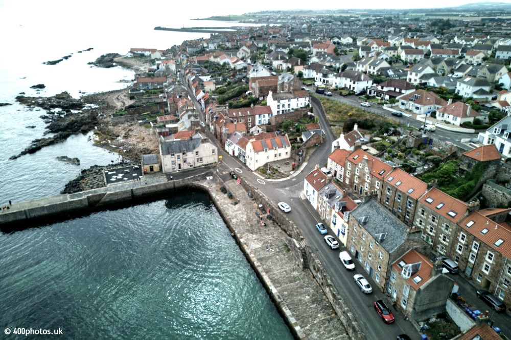 Cellardyke Harbour, Fife, aerial photograph