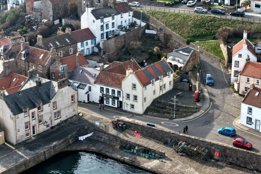 Cellardyke Harbour, Fife, aerial photograph