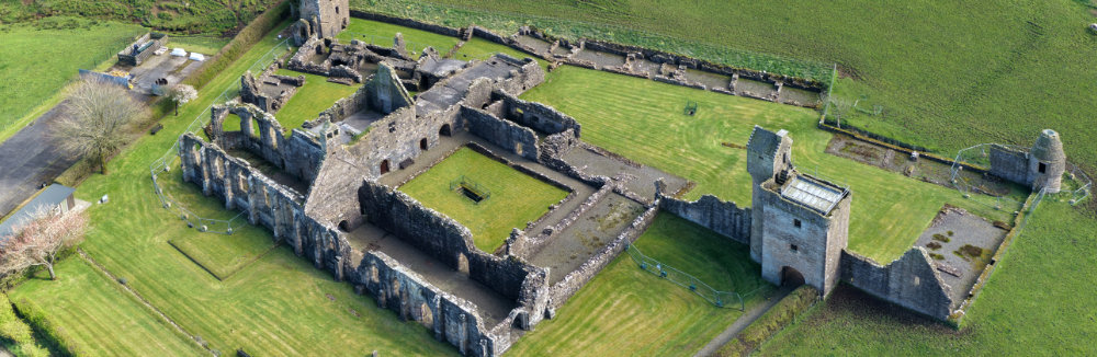 Crossraguel Abbey, Maybole, South Ayrshire, aerial photograph