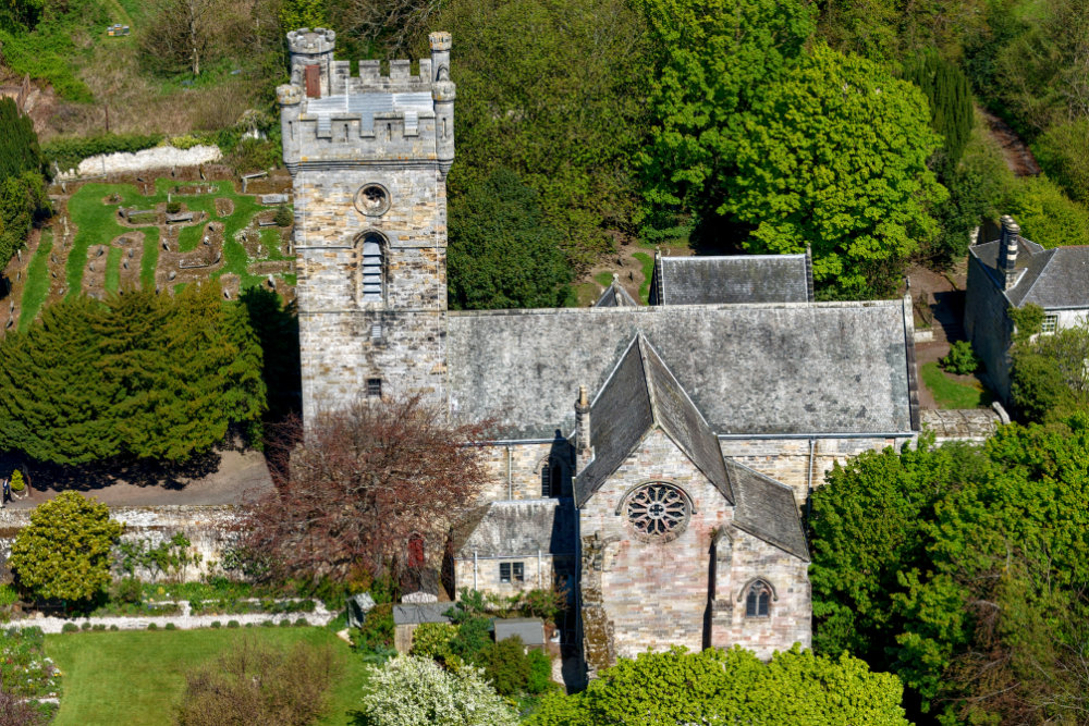 Culross Palace and Town House, Fife, aerial photograph