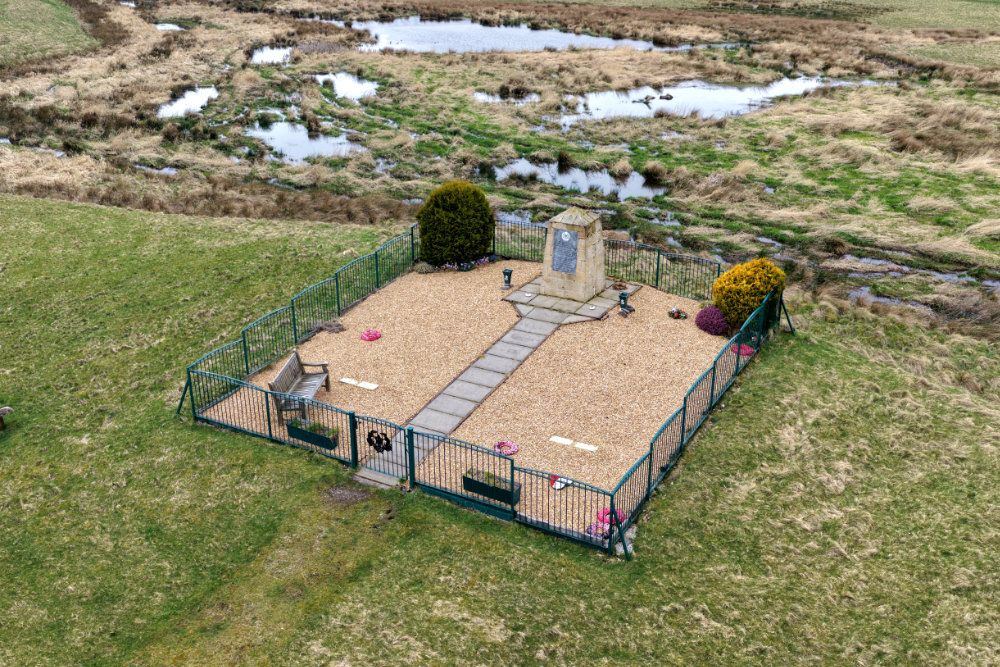 Cameronians regimental memorial, Douglas, South Lanarkshire, aerialphotograph