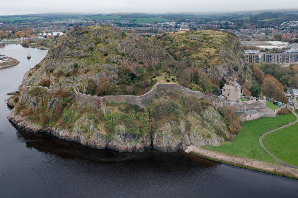 Dumbarton Castle, Dunbartonshire, aerial photograph