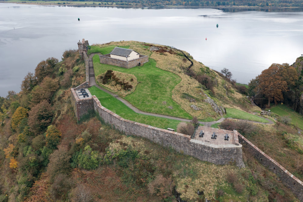 Dumbarton Castle, Dunbartonshire, aerial photograph