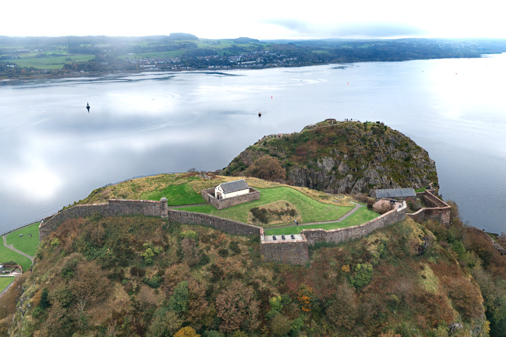 Dumbarton Castle, Dunbartonshire, aerial photograph
