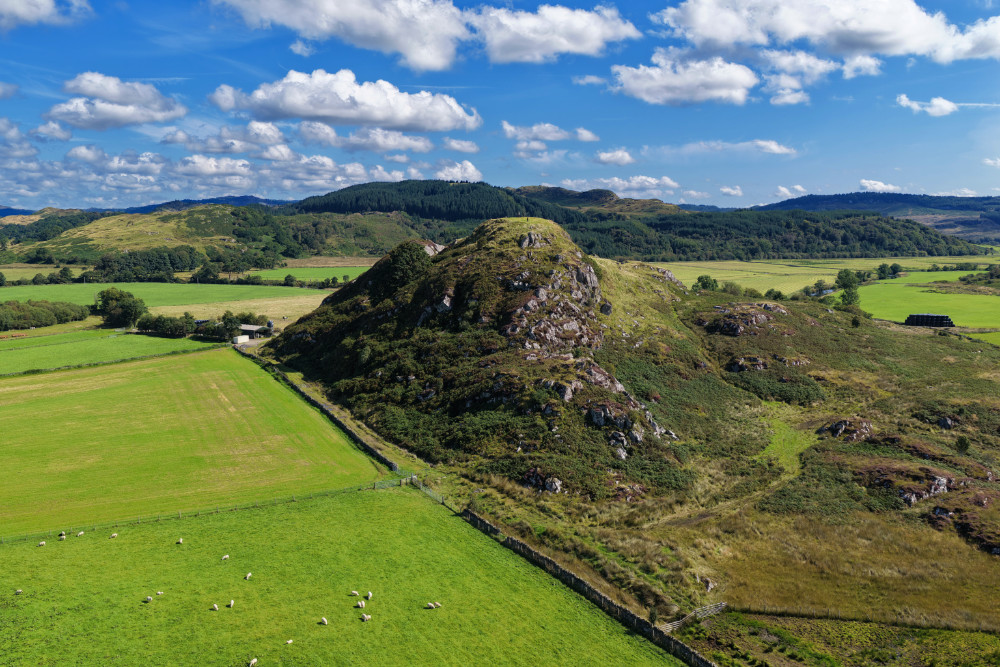 Dunadd Fort, Argyll and Bute, licensable aerial photograph