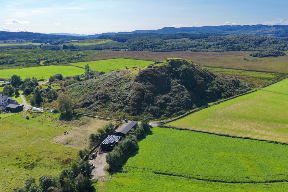 Dunadd Fort, Argyll and Bute, licensable aerial photograph