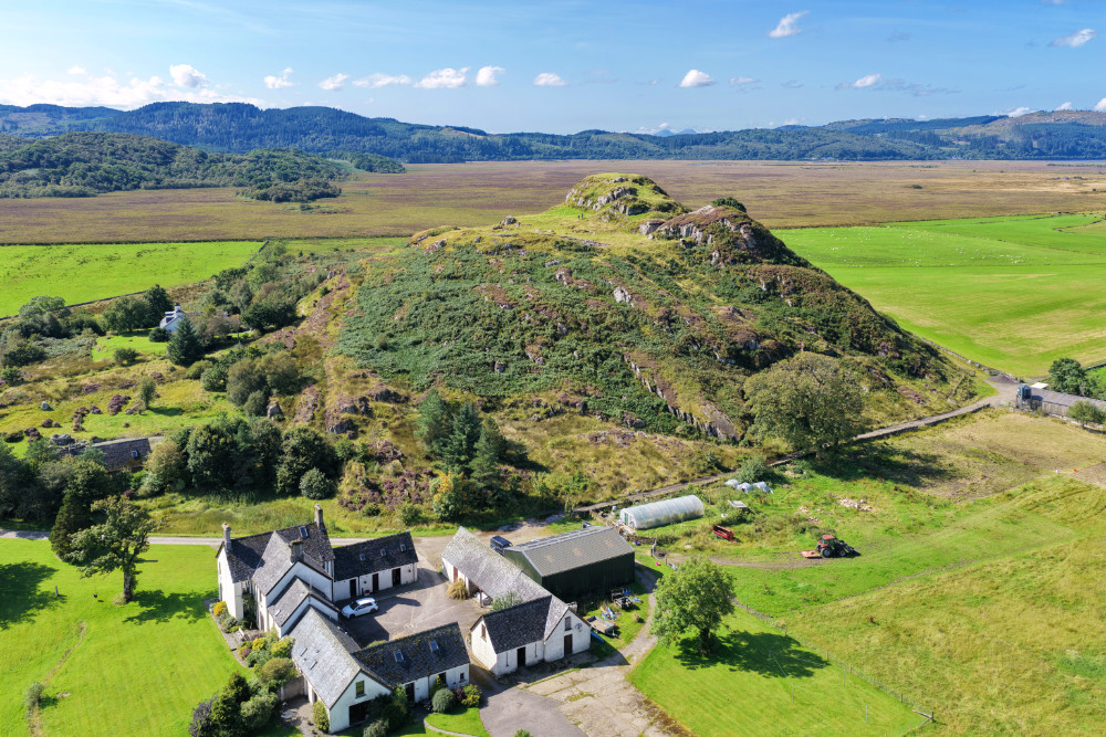 Dunadd Fort, Argyll and Bute, licensable aerial photograph