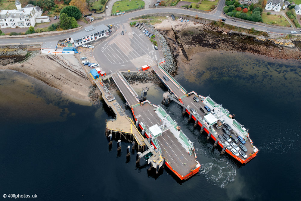 Dunoon Ferry Terminal, Hunter's Quay, Argyll, aerial photograph