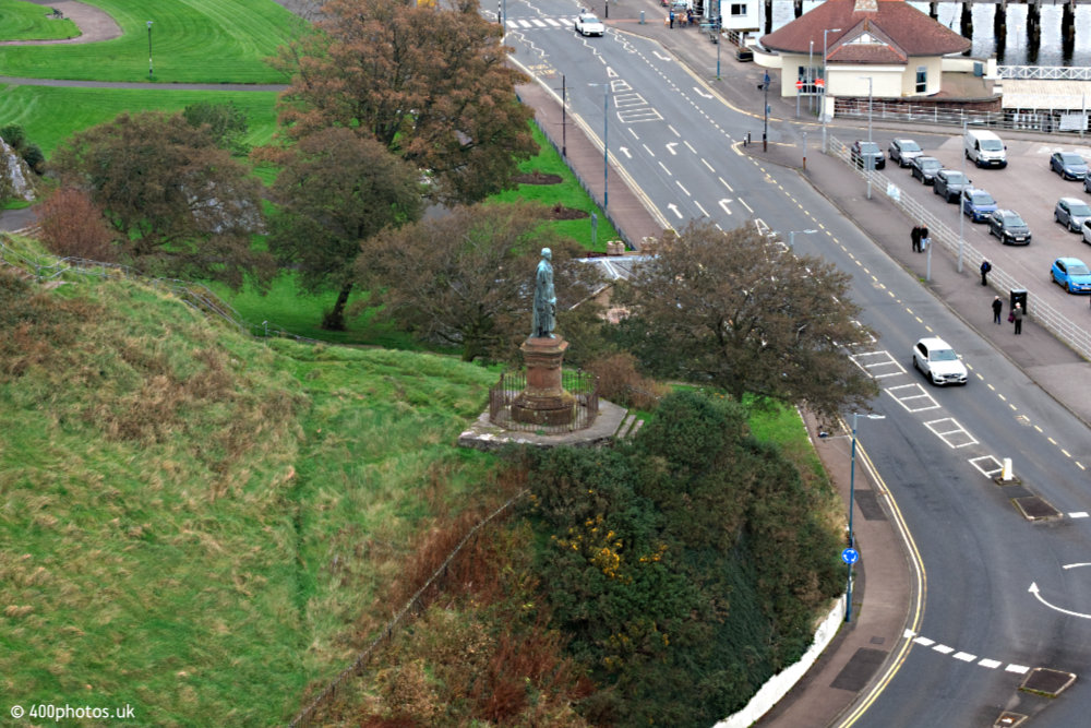 Highland Mary Sculpture, Dunoon, Argyll, aerial photograph