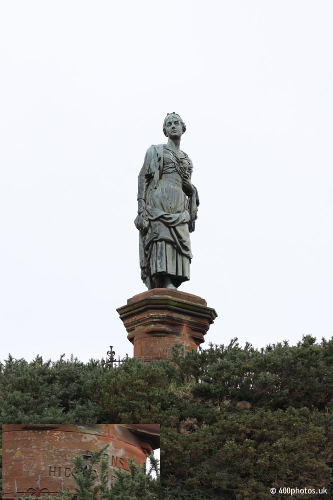 Highland Mary Sculpture, Dunoon, Argyll, aerial photograph