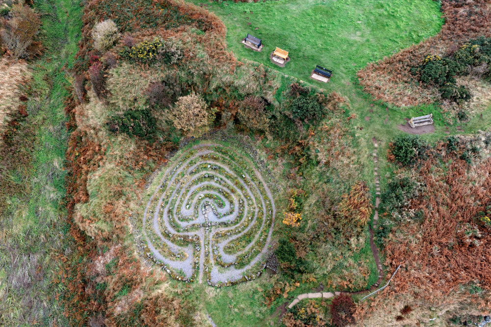 Dunure Castle, south Ayrshire, aerial photograph