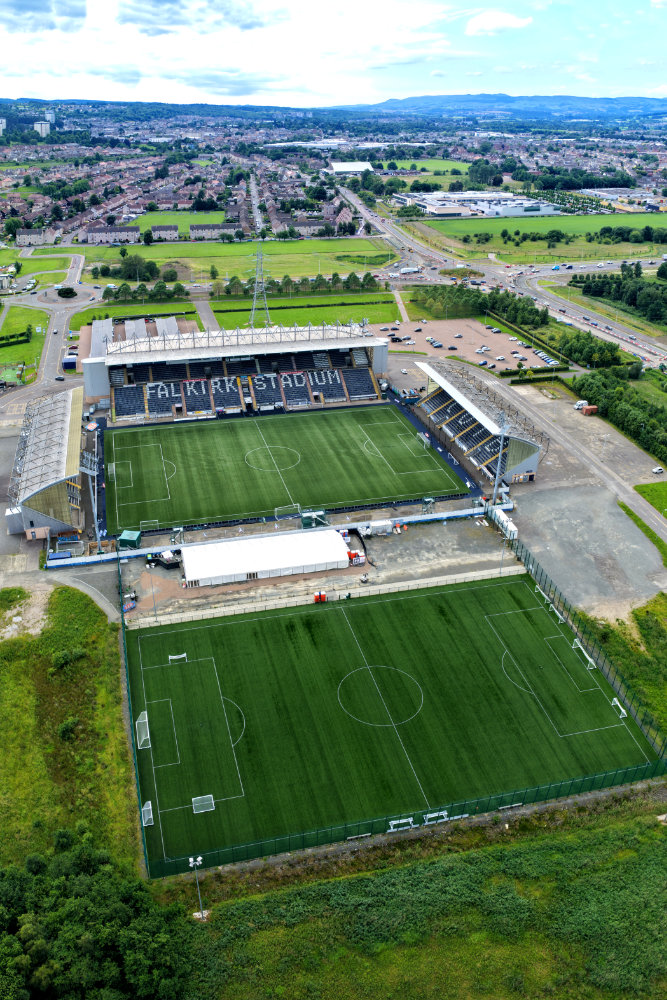 Falkirk Stadium, Falkirk Football Club, licensable aerial photograph