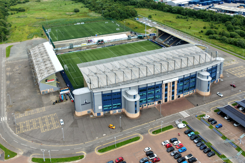 Falkirk Stadium, Falkirk Football Club, licensable aerial photograph