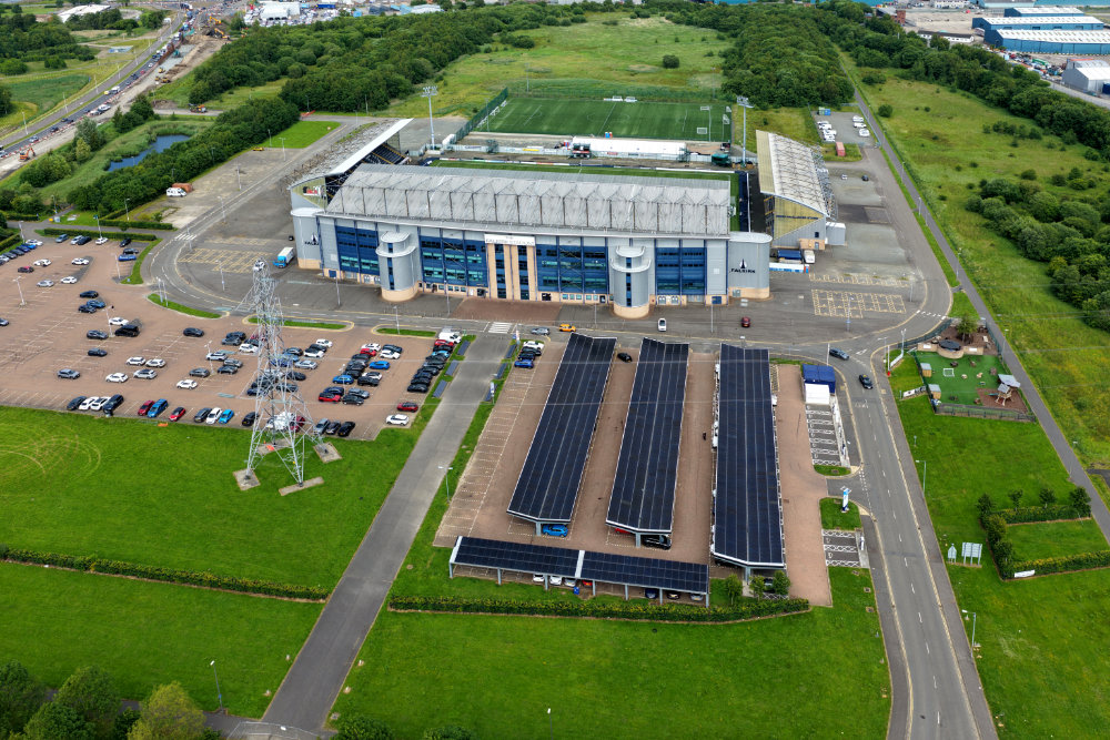 Falkirk Stadium, Falkirk Football Club, licensable aerial photograph